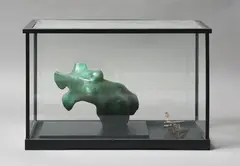 Greer Twiss, DADA, patinated cast bronze, egg beater and vitrine
