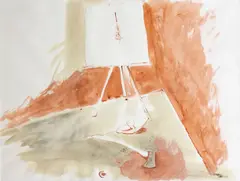Greer Twiss, Show and Tell, watercolour and wash on paper