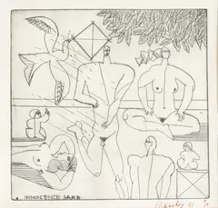 Pat Hanly, Innocence Land, etching, 6/25