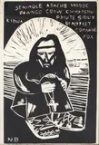Nigel Brown, The Beautiful Waves Man, woodcut print, edition of 52