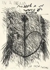 Ralph Hotere, In a Dream of Snow Falling, lithograph, 11/14