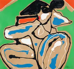 Pat Hanly, Torso C, acrylic and enamel on paper