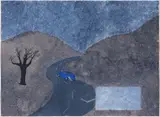 Nick Austin, Travelling Envelope No. 11, acrylic on newspaper