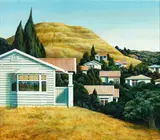 Peter Siddell, Summer City, acrylic on board