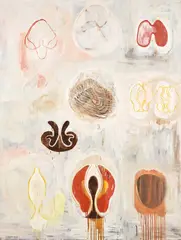 Shane Cotton, Shields, oil on canvas