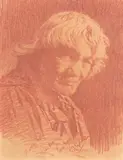 C. F. Goldie, Harata Rewiri Tarapata, conté crayon on paper