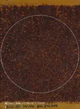 Ralph Hotere, Pipiwharauroa, brolite lacquer and acrylic on board