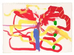 Julian Dashper, Untitled, oil and acrylic on paper, circa 1984
