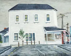 Dick Frizzell, White Building, oil on canvas