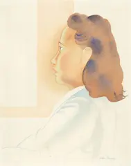 Rita Angus, Portrait of a Māori Girl, watercolour
