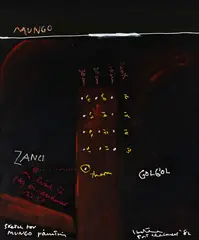 Ralph Hotere, Sketch for a Mungo Painting, acrylic on board