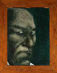 Dr Jekyll and Mr Hyde by Tony Fomison, oil on jute mounted to composition board in artist’s original pine frame, offered Oct 2025