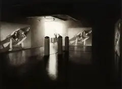 Michael Stevenson, The Rodney King Incident, charcoal on paper