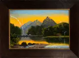 Tony de Lautour, SS Pioneer, Wanganui River, oil on found painting