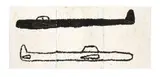 Peter Robinson, Untitled, oil, bitumen and pencil on paper, triptych (1993)
