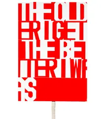 Rose Nolan, The Older I Get The Better I Was, synthetic polymer paint acrylic on card, wood and adhesive tape (2008)