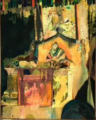 Adam Lee, Throne, oil and synthetic polymer paint on canvas