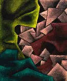 Imogen Taylor, Cliff Face, acrylic on hessian