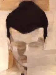 Séraphine Pick, Portrait Face and Square, oil on canvas