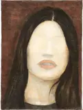 Séraphine Pick, Portrait - Face No Eyes, oil on canvas