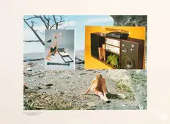 Dan Arps, Untitled, photographic prints on found poster