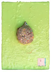 Rohan Wealleans, Study for Birth, oil paint and polystyrene on board