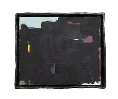 Jake Walker, Untitled, oil on canvas in artist’s earthenware frame