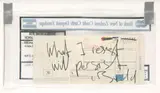 L. Budd, What I resist will persist, ink on found bank deposit form and gaffer tape