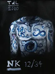 NK 12/34 by Tony de Lautour, acrylic on card, sold Sep 2025