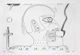 Tony de Lautour, Smoking Head, intaglio print on Fabriano Tiepolo paper, AP, XIII/XXIV