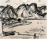 Toss Woollaston, Collingwood, ink on paper