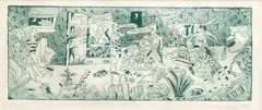 Staying Alive by Bill Hammond, etching on paper, 1980, edition of 15, offered Sep 2025