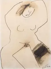 Ralph Hotere, Untitled, ink and graphite on paper