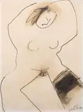Ralph Hotere, Untitled, ink and graphite on paper