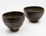 Denis O'Connor, Untitled (Two Wide Bowls), stoneware with salt glaze, made from Waiheke Swamp clay