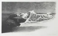 Grahame Sydney, Model Study, lithograph, 36/50
