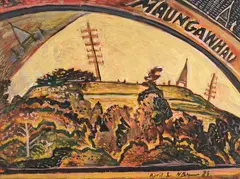Nigel Brown, Maungawhau, oil on board