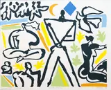 Pat Hanly, Life Goes On, colour screenprint, 20/50, 2nd State