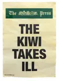 Michael Stevenson, The Kiwi Takes Ill, screenprint