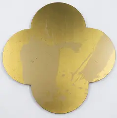 Remembrance by Max Gimblett, silkscreen-print on lacquered brass quatrefoil, sold Sep 2025
