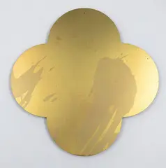 Remembrance by Max Gimblett, silkscreen-print on lacquered brass quatrefoil, sold Sep 2025