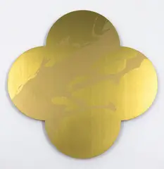 Remembrance by Max Gimblett, silkscreen-print on lacquered brass quatrefoil, sold Sep 2025