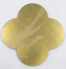Remembrance by Max Gimblett, silkscreen-print on lacquered brass quatrefoil, sold Sep 2025