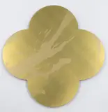 Max Gimblett, Remembrance, silkscreen-print on lacquered brass quatrefoil