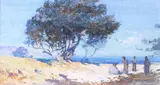 Walter Wright, On the Beach at Ngunguru, watercolour