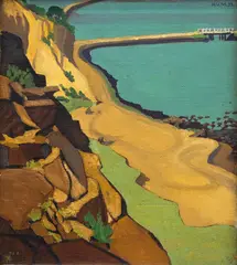 Harry Vye Miller, Road to the Bay, oil on canvas board
