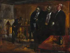 Garth Tapper, The Brewery Boys, oil on board