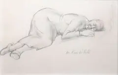 Anna Lois White, Woman Sleeping, graphite on paper