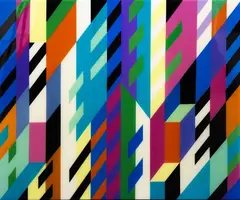 Anne Riethmaier, High Rise, acrylic and liquid glass on board