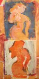Marc Rambeau, Dancers in Pink, mixed media on canvas